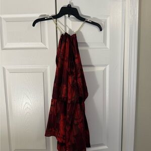 BOLD elements Red Halter Blouse
